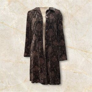 Aris.a Elegant Brown Patterned Trench Coat